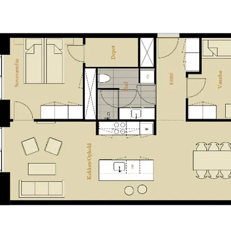 Lejlighed Modern 2-bedroom